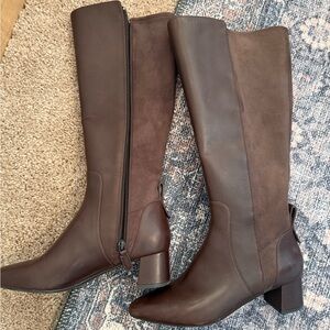 Cole Haan Chocolate Heeled Boots